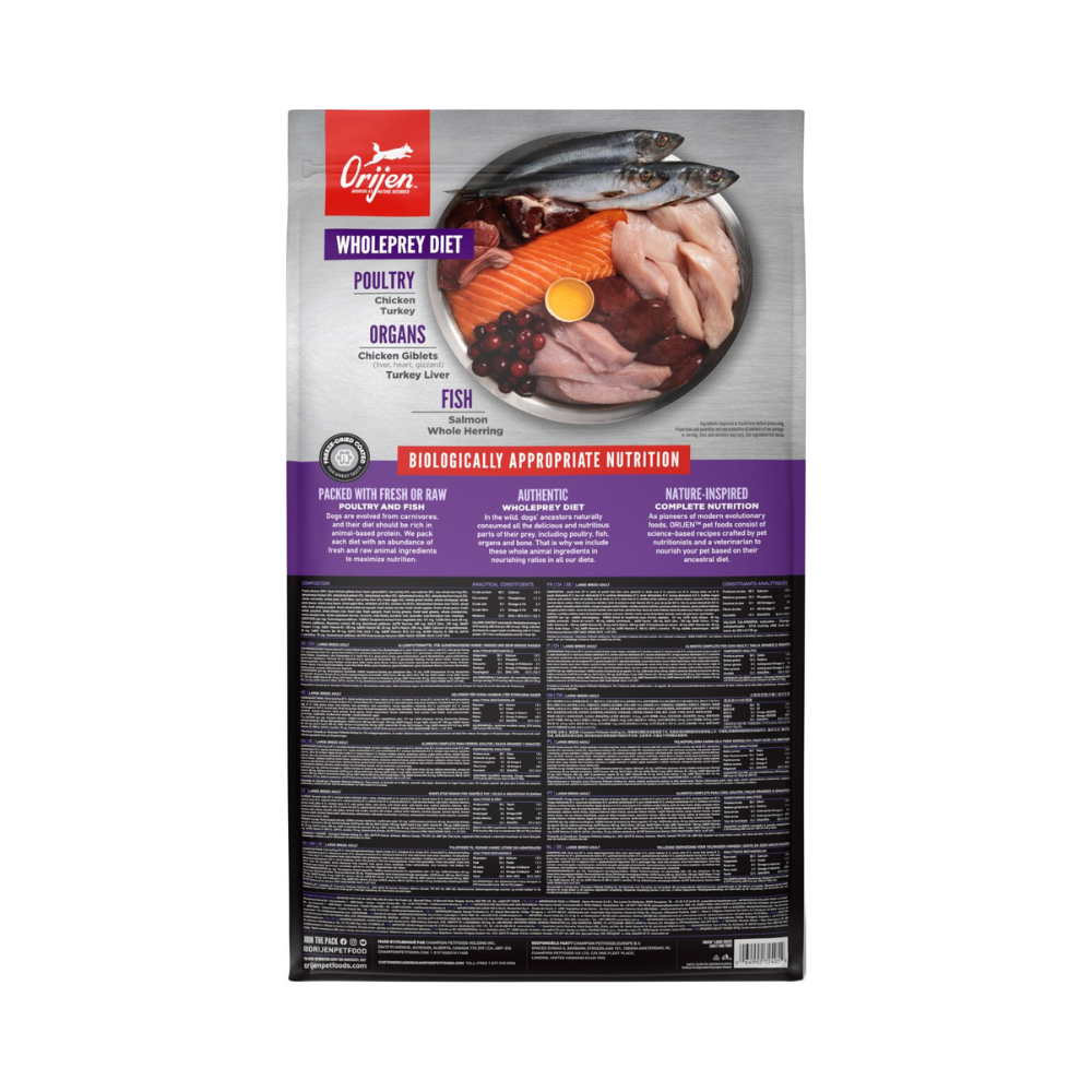 ORIJEN Large Breed Adult hundefoder 11,4 kg – produktbillede