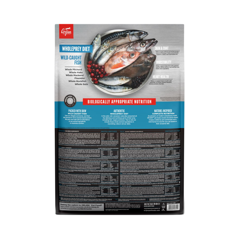 ORIJEN Six Fish kattefoder med seks slags fisk, 5,4 kg