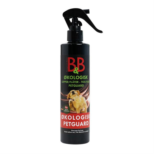 B&B Tick & Flea Petguard pelsspray med urteblanding, 300 ml flaske