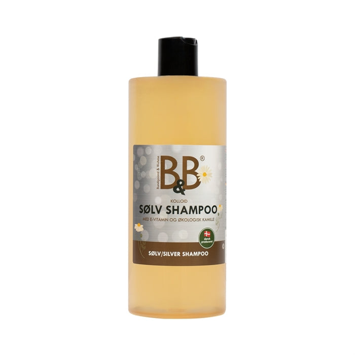 B&B Økologisk Sølvshampoo til hund og kat, 750 ml flaske