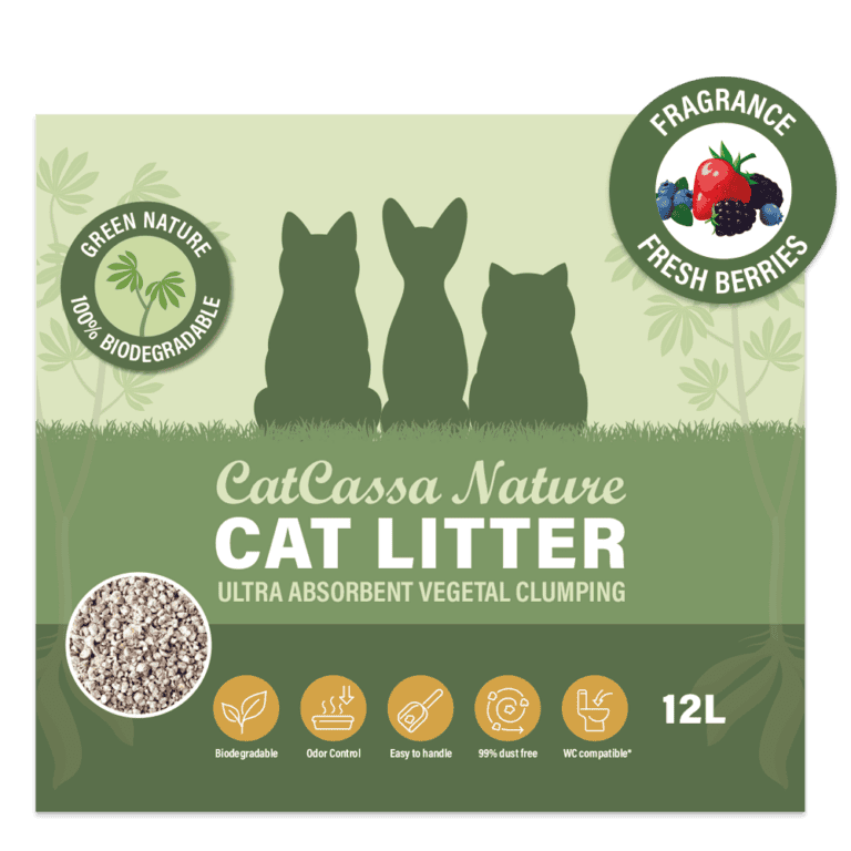 CatCassa Nature kattegrus med duft af bær, 12 liter, produktbillede