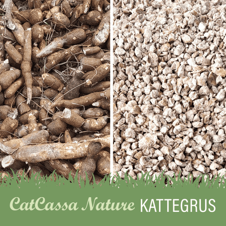 CatCassa Nature kattegrus af cassavarødder, illustration af produktet