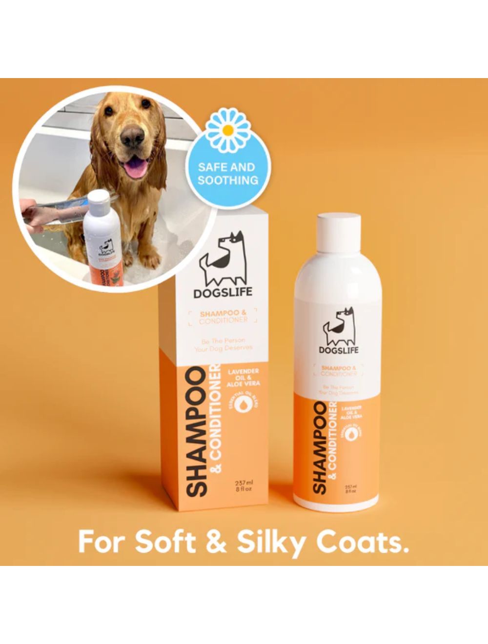 Dogslife 2-i-1 hundeshampoo med balsam, produktbillede
