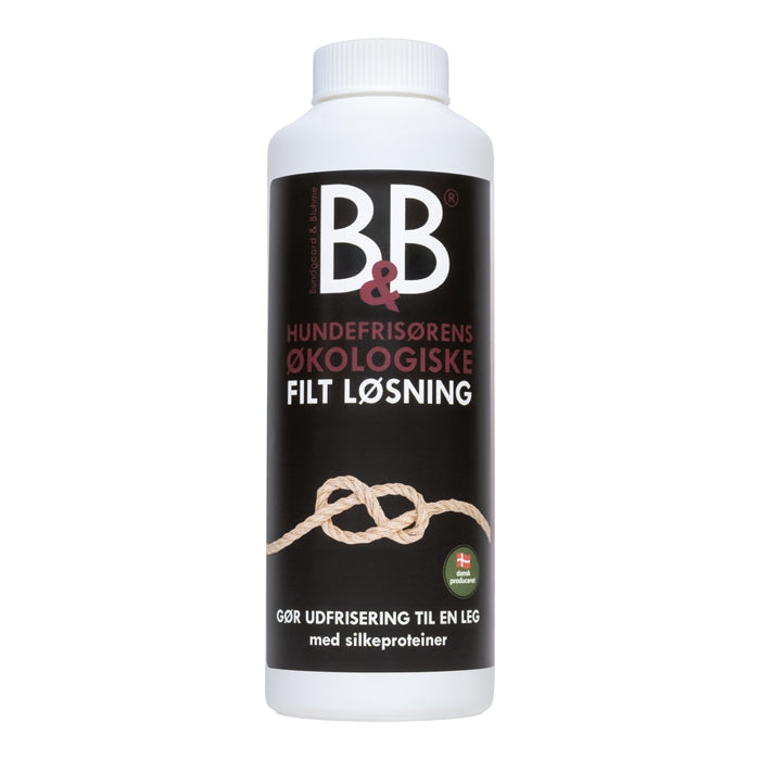 B&B Hundefrisørens Filt løsning til hund og kat, 120 g, set forfra