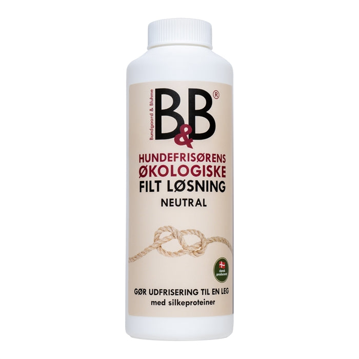 B&B Hundefrisørens Filt løsning Neutral uden duft til hund og kat, 120 g, set forfra