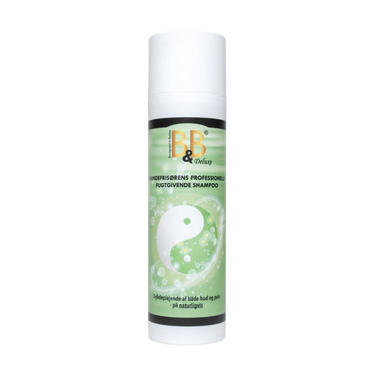 B&B DeLuxe fugtgivende hundeshampoo, 200 ml airless flaske, set forfra