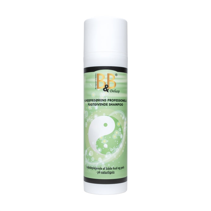 B&B DeLuxe fugtgivende hundeshampoo, 200 ml airless flaske, set forfra