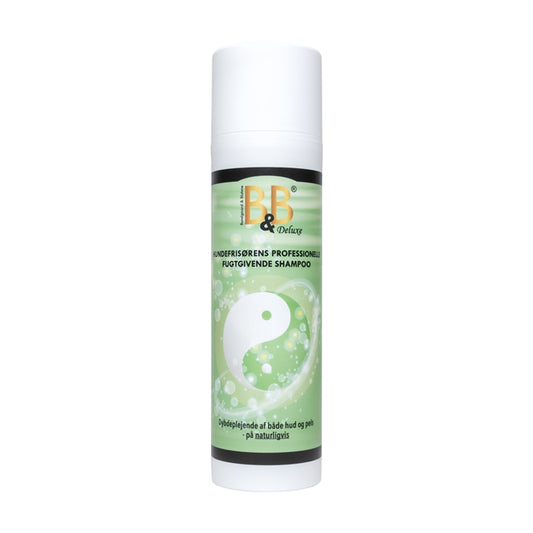 B&B DeLuxe fugtgivende hundeshampoo, 200 ml airless flaske, set forfra