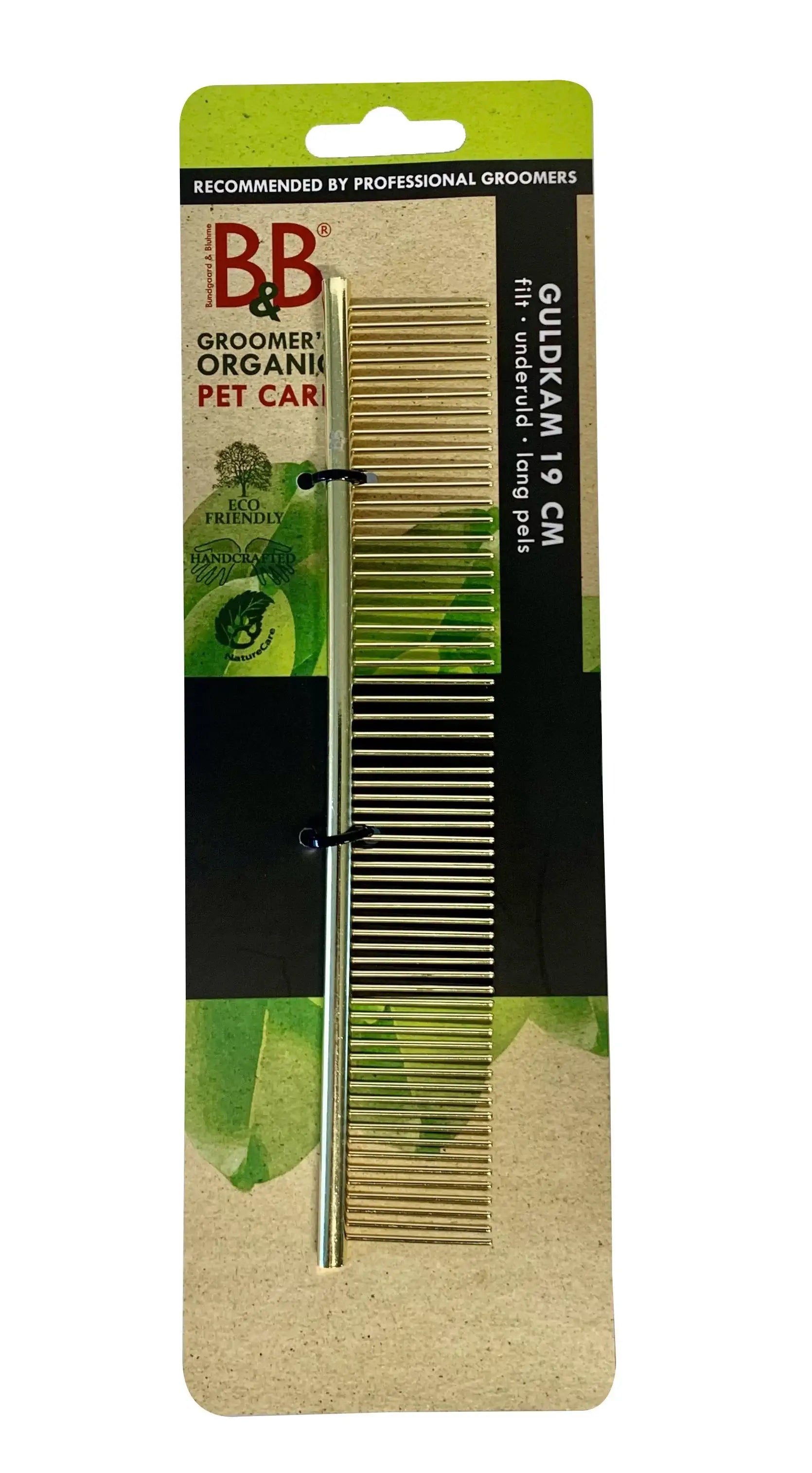 B&B Guldkam til lang pels, 19 cm, produktbillede