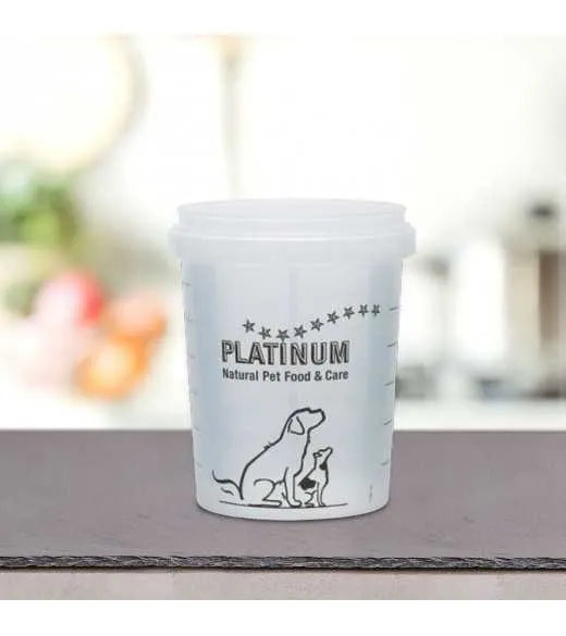 Platinum foderbæger, målebæger til Platinum tørfoder til hund
