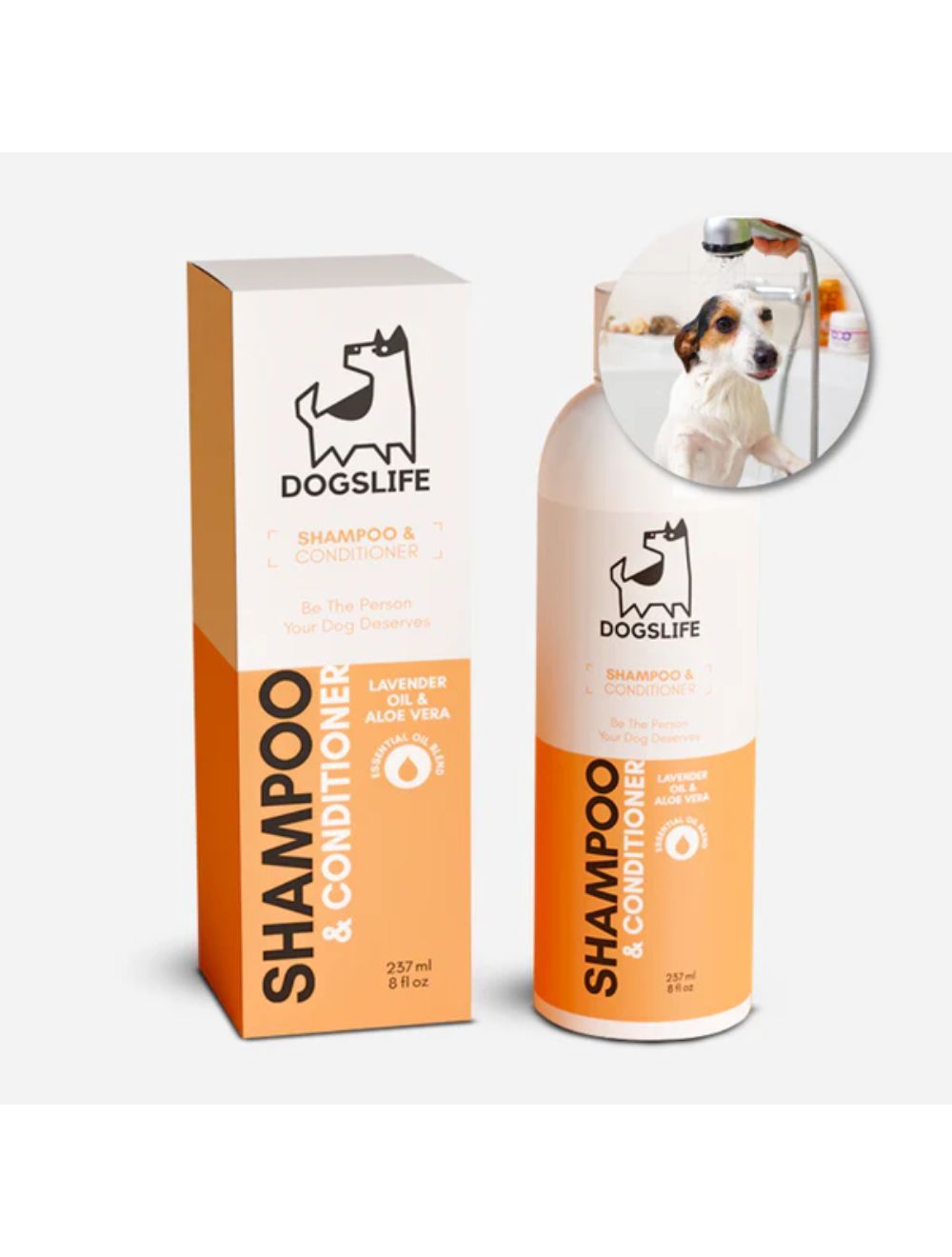Dogslife shampoo og balsam til hunde med aloe vera og lavendel