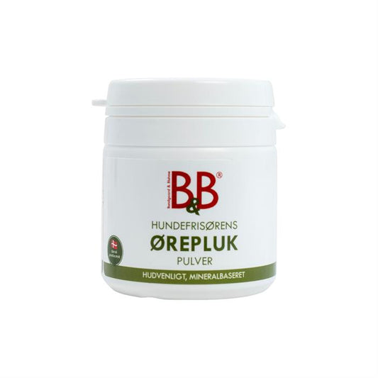 B&B Mineralbaseret Ørepluk pulver til hund, 25 g, produktbillede