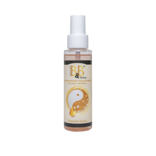 B&B DeLuxe Professionel Pelsolie Silkedråber Neutral uden duft 100 ml, flaske set forfra