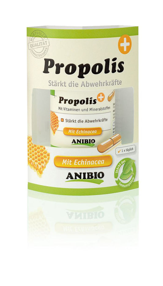 Anibio Propolis kapsler med echinacea til hunde, 60 stk., pakning set forfra