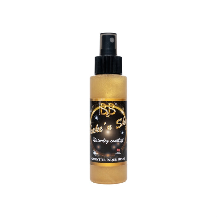 B&B Shake'n Shine finish-spray til hundepels, flaske set forfra